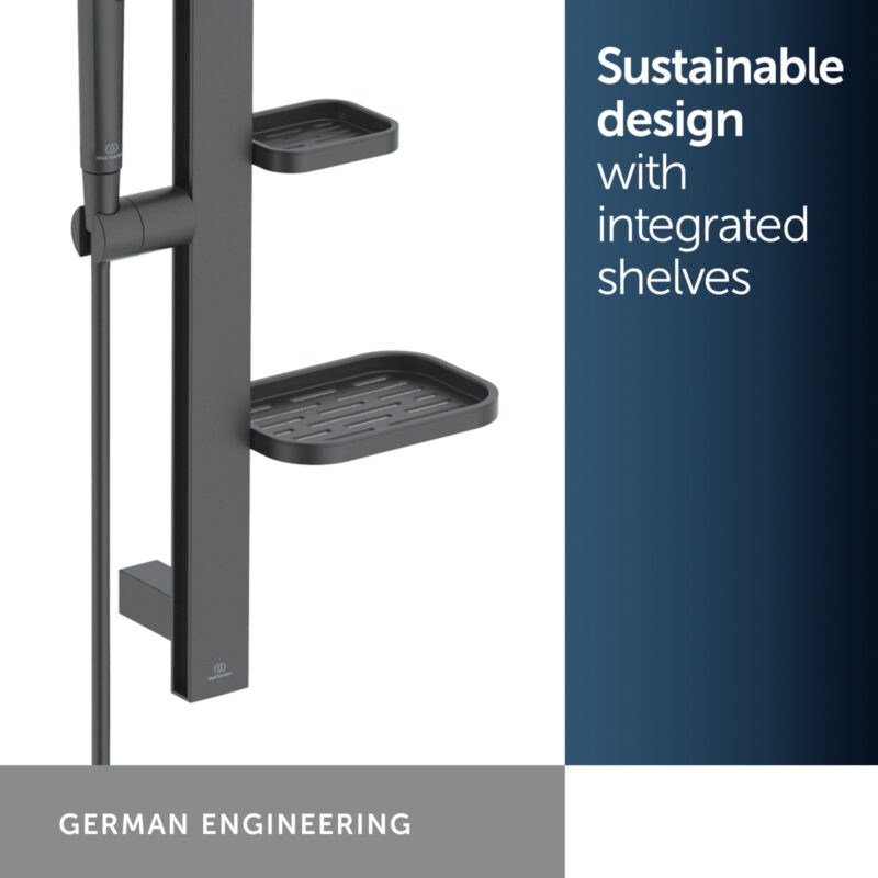 Ideal Standard Idealrain ALU+ Shower Set with 600mm Rail Black