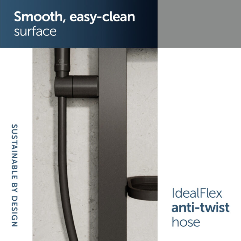 Ideal Standard Idealrain ALU+ Shower Set with 600mm Rail Black