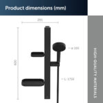 Ideal Standard Idealrain ALU+ Shower Set with 600mm Rail Black
