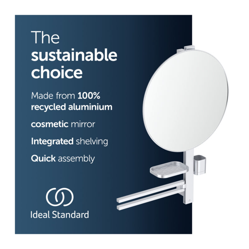 Ideal Standard Alu+ Large Beauty Bar with 500mm Mirror Silver