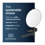 Ideal Standard ALU+ Large Beauty Bar with 500mm Mirror Black