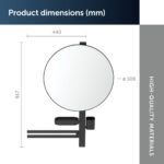 Ideal Standard ALU+ Large Beauty Bar with 500mm Mirror Black