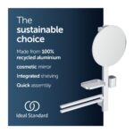 Ideal Standard Alu+ Medium Beauty Bar with 320mm Mirror Silver