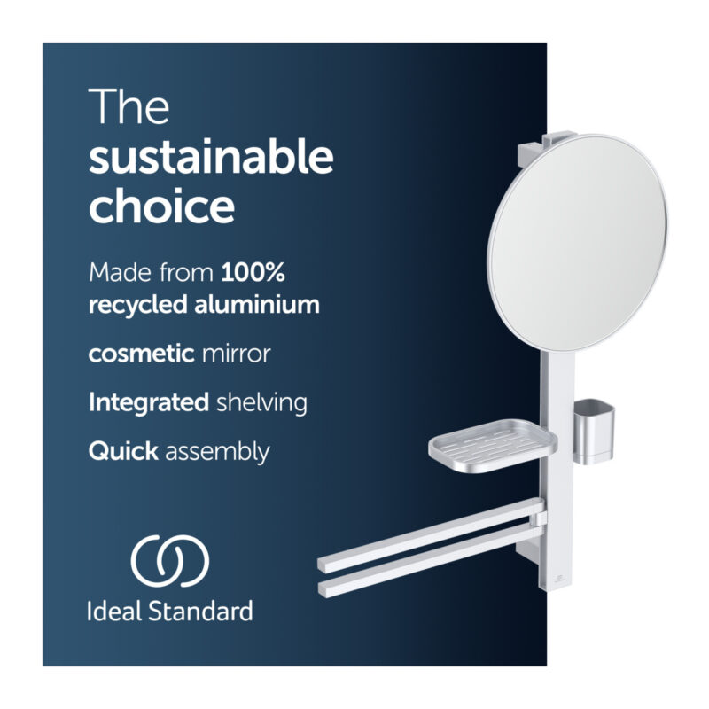 Ideal Standard Alu+ Medium Beauty Bar with 320mm Mirror Silver