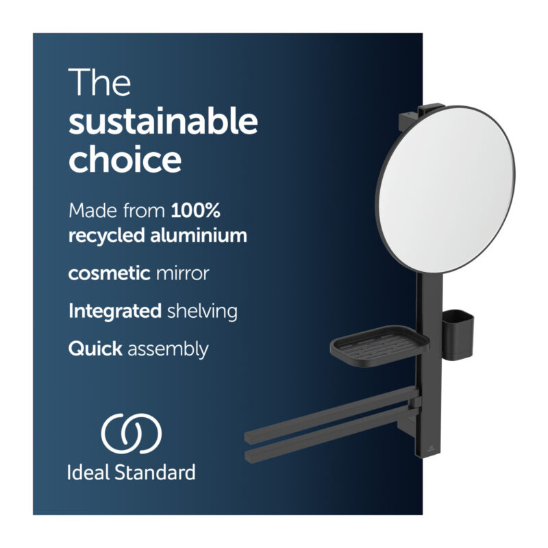 Ideal Standard ALU+ Medium Beauty Bar with 320mm Mirror Black