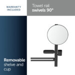 Ideal Standard ALU+ Medium Beauty Bar with 320mm Mirror Black