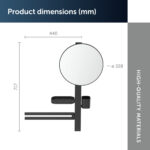 Ideal Standard ALU+ Medium Beauty Bar with 320mm Mirror Black