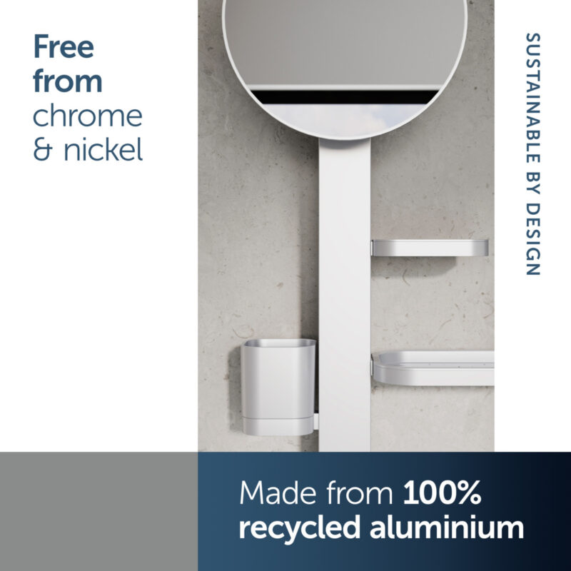 Ideal Standard Alu+ Small Beauty Bar with 200mm Mirror Silver