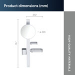Ideal Standard Alu+ Small Beauty Bar with 200mm Mirror Silver