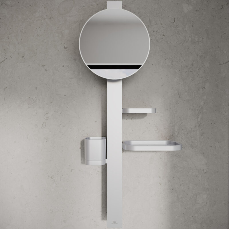 Ideal Standard Alu+ Small Beauty Bar with 200mm Mirror Silver