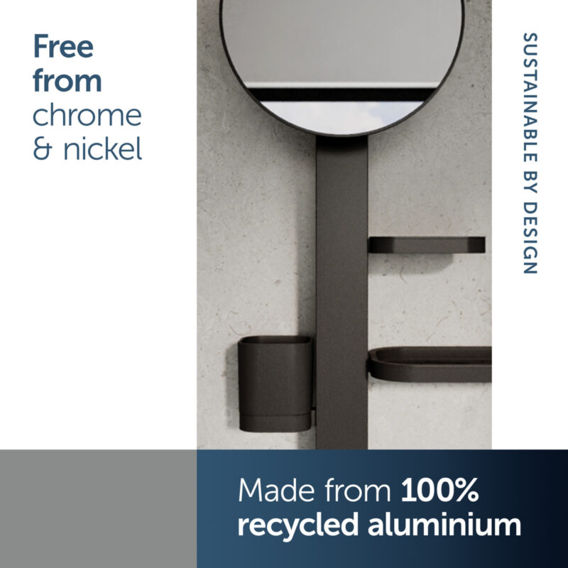 Ideal Standard ALU+ Small Beauty Bar with 200mm Mirror Black