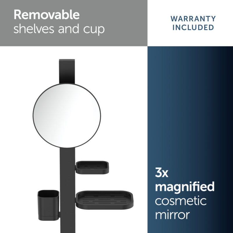 Ideal Standard ALU+ Small Beauty Bar with 200mm Mirror Black
