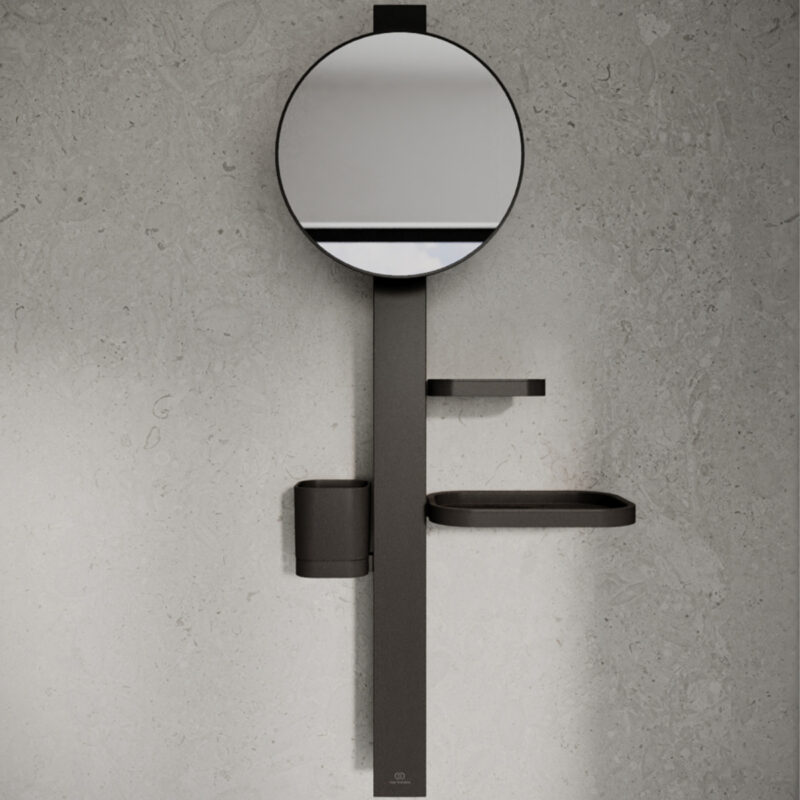 Ideal Standard ALU+ Small Beauty Bar with 200mm Mirror Black