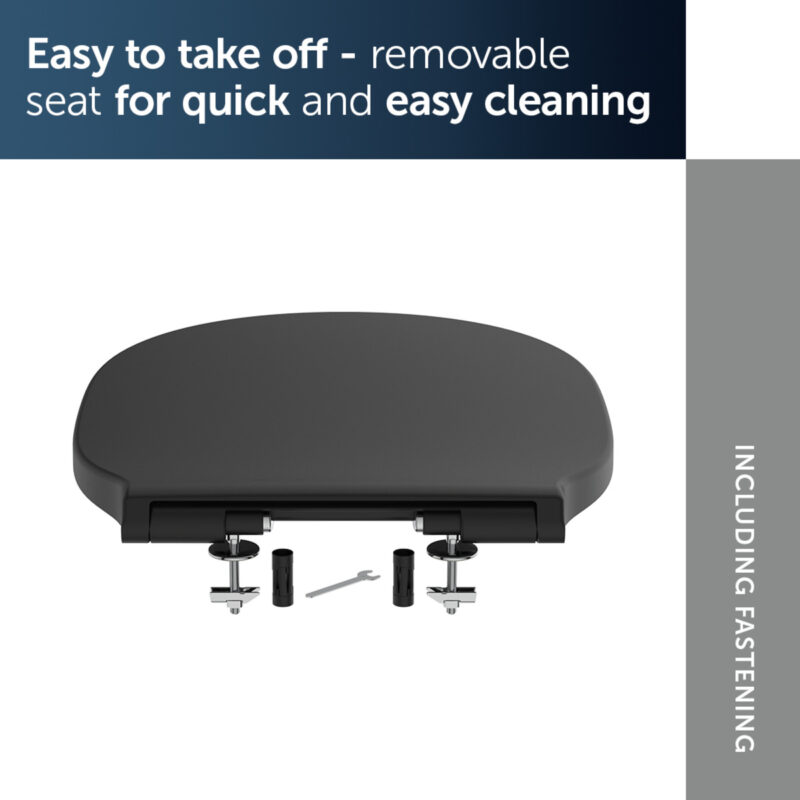Ideal Standard Connect Air Slow Close Slim Toilet Seat & Cover Silk Black