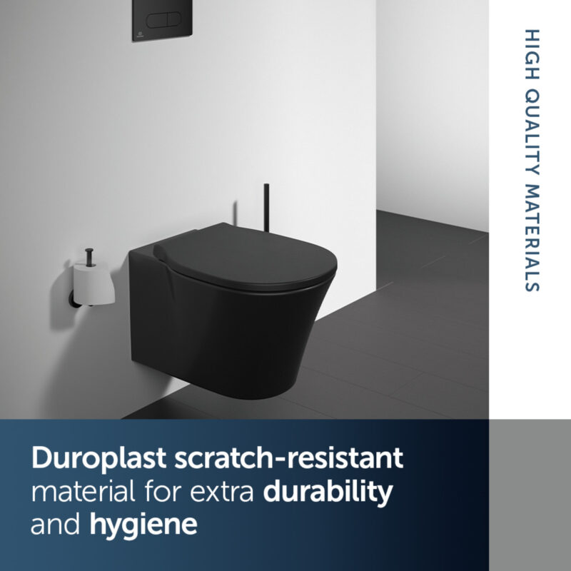 Ideal Standard Connect Air Slow Close Slim Toilet Seat & Cover Silk Black