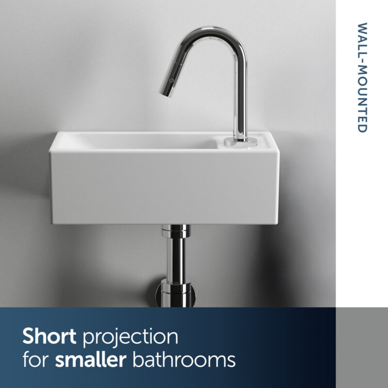 Ideal Standard i.life S 37cm Guest Basin 1 Taphole Right E2112