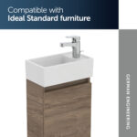 Ideal Standard i.life S 37cm Guest Basin 1 Taphole Right E2112