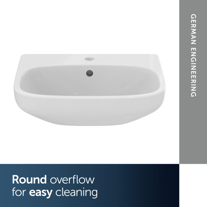Ideal Standard i.life A 50cm Semi-Countertop Basin 1 Taphole E2467