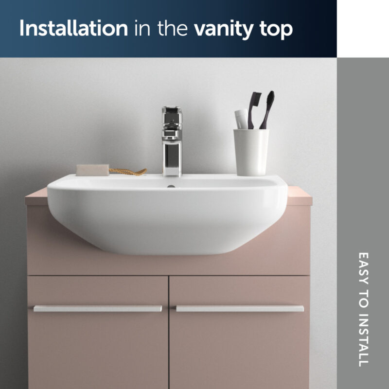 Ideal Standard i.life A 50cm Semi-Countertop Basin 1 Taphole E2467