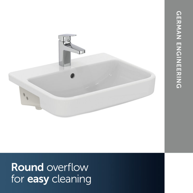 Ideal Standard i.life B 55cm Semi-Countertop Basin 1 Taphole E2604