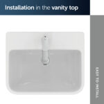 Ideal Standard i.life B 55cm Semi-Countertop Basin 1 Taphole E2604