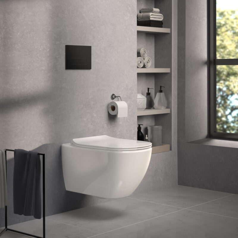Ideal Standard Tesi Thin Toilet Seat & Cover Slow Close T3527