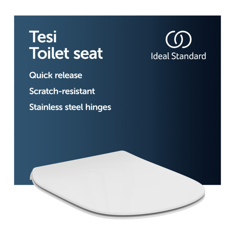 Ideal Standard Tesi Thin Seat & Cover Normal Close T3528 White