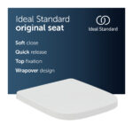 Ideal Standard i.life A Toilet Seat & Cover, Slow Close T4531