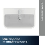 Ideal Standard i.Life S Compact Washbasin 600mm 1 Tap Hole T4583