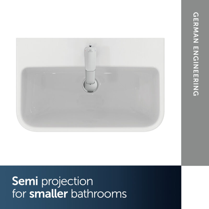 Ideal Standard i.Life S Compact Washbasin 600mm 1 Tap Hole T4583