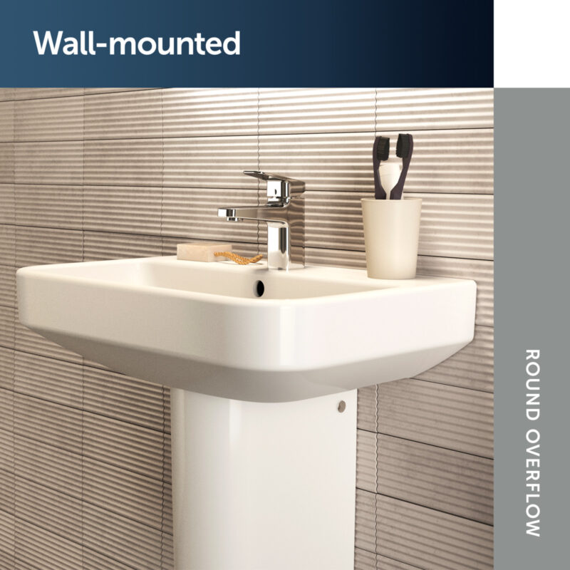 Ideal Standard i.Life S Compact Washbasin 600mm 1 Tap Hole T4583