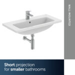 Ideal Standard i.life S 80cm 1 Taphole Compact Vanity Basin T4589