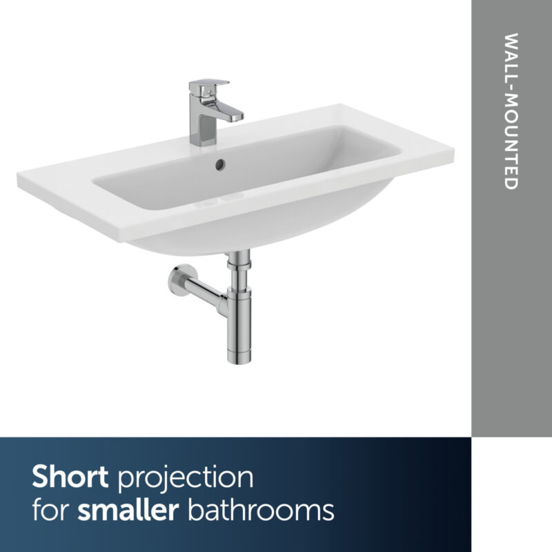 Ideal Standard i.life S 80cm 1 Taphole Compact Vanity Basin T4589
