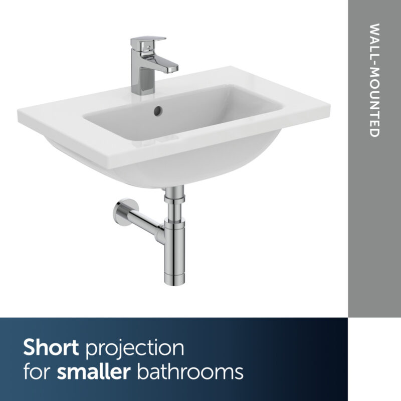 Ideal Standard i.life S 60cm 1 Taphole Compact Vanity Basin T4590