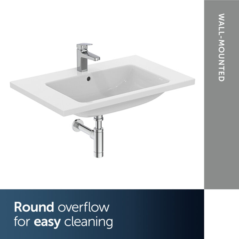 Ideal Standard i.life B 81cm Vanity Basin 1 Taphole T4604