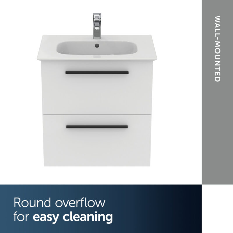 Ideal Standard i.Life A Vanity Washbasin 640mm 1 Tap Hole T4619
