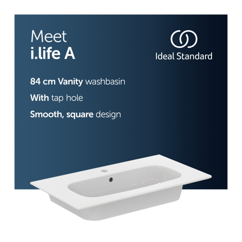 Ideal Standard i.Life A 84cm 1 Tap Hole Vanity Basin