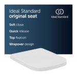 Ideal Standard i.life B Slow Close Toilet Seat T4683