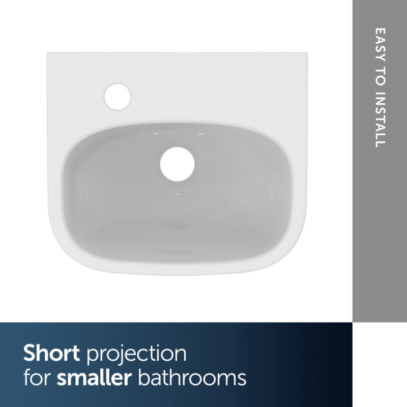 Ideal Standard i.Life A Handrinse Basin 350mm 1 Left Tap Hole T4709