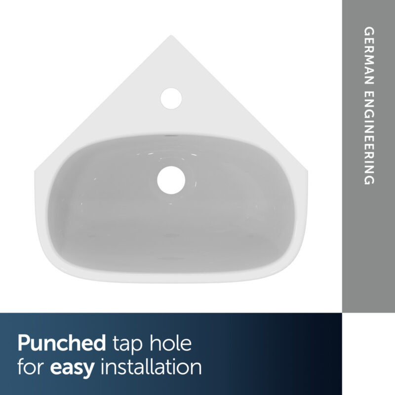 Ideal Standard i.Life A Corner Handrinse Basin 400mm 1 Tap Hole T4711