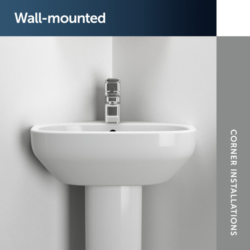 Ideal Standard i.Life A Corner Handrinse Basin 400mm 1 Tap Hole T4711