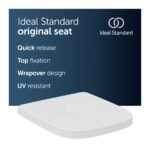 Ideal Standard i.life A/S Toilet Seat & Cover, Compact T4736
