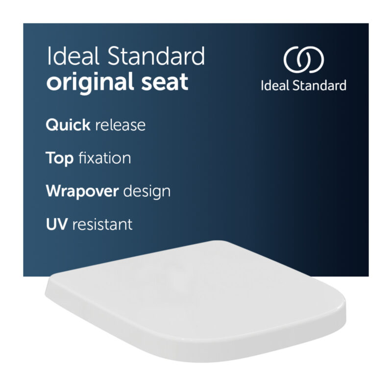 Ideal Standard i.life A/S Toilet Seat & Cover, Compact T4736