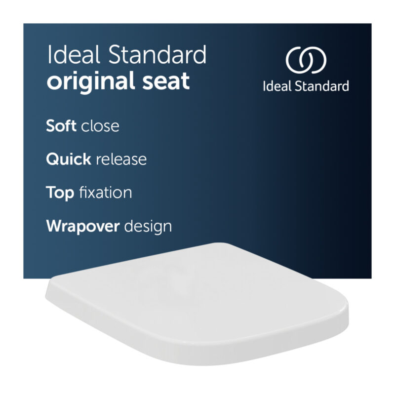 Ideal Standard i.life A & S Compact Slow Close Toilet Seat T4737