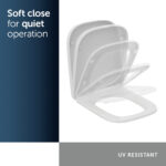 Ideal Standard i.life A & S Compact Slow Close Toilet Seat T4737