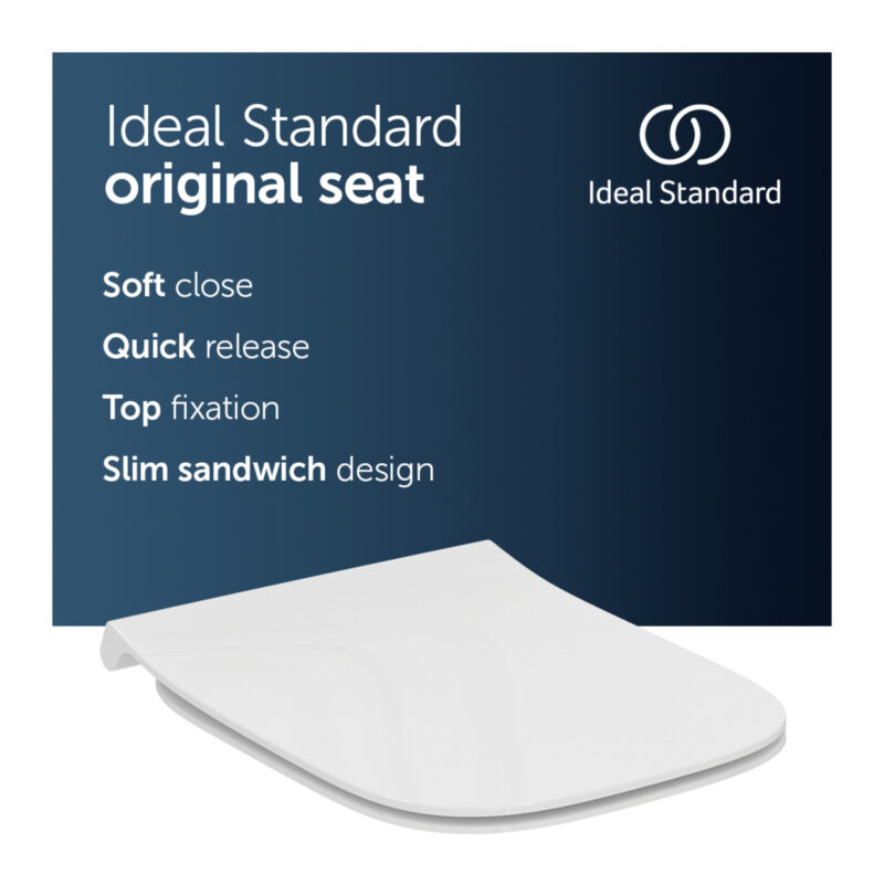 Ideal Standard i.life A Slow Close Slim Toilet Seat T4813