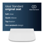 Ideal Standard i.Life B Slim Toilet Seat & Cover, Slow Close