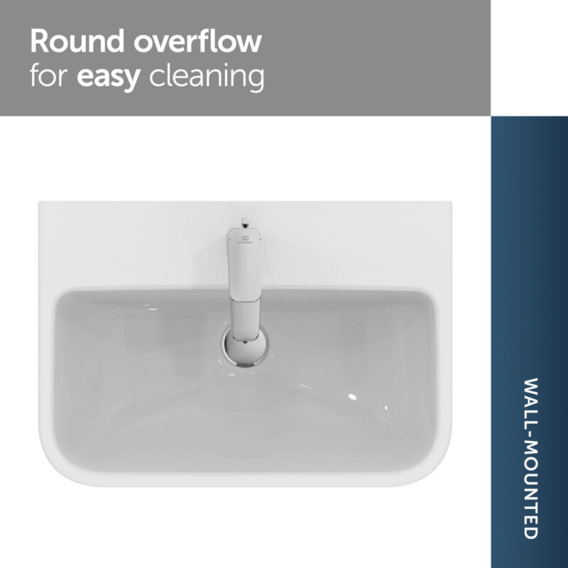 Ideal Standard i.Life S Compact Washbasin 550mm 1 Tap Hole T5178