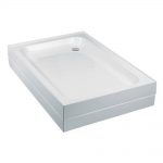 Just Trays Merlin 900mm Square Shower Tray Anti-Slip 4 Upstands