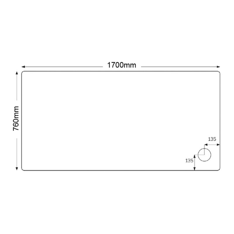 Just Trays Fusion 1700x760mm Rectangular Shower Tray Anti-Slip